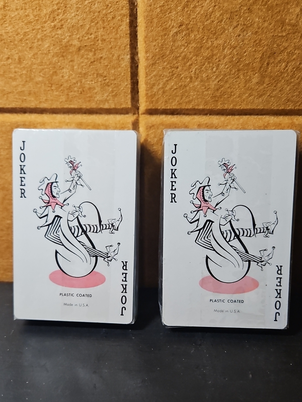 2 VTG Hoyle Plastic Coated PLAYING CARD Decks ~ JOKER ON SWAN - Picture 2 of 2